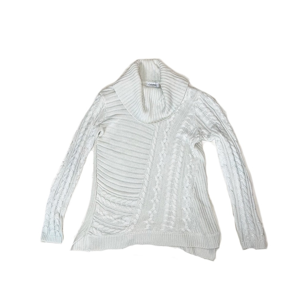 Calvin Klein white knit sweater